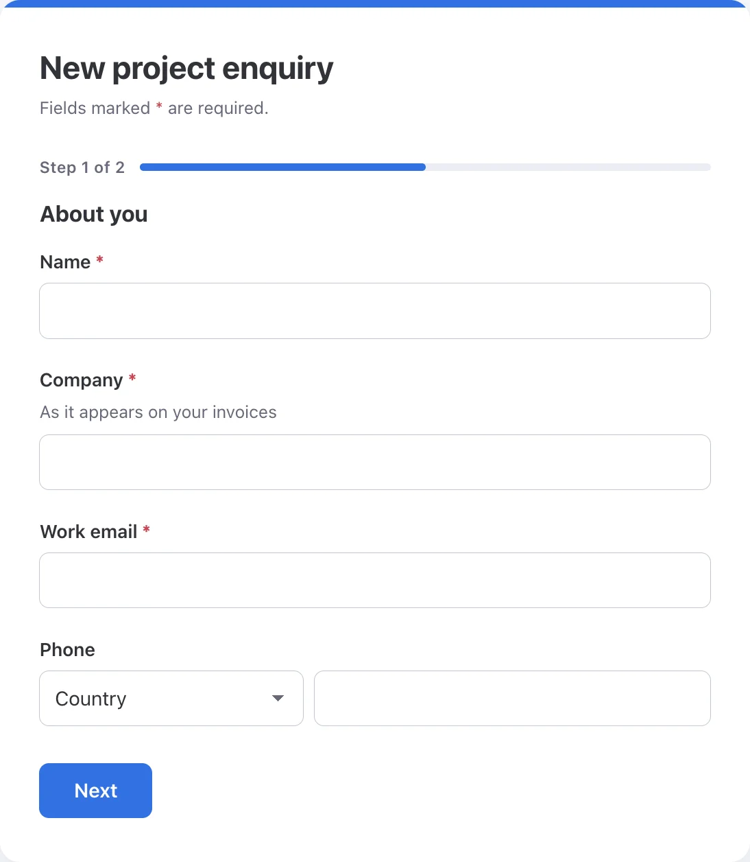 A Waypost form, as people see it